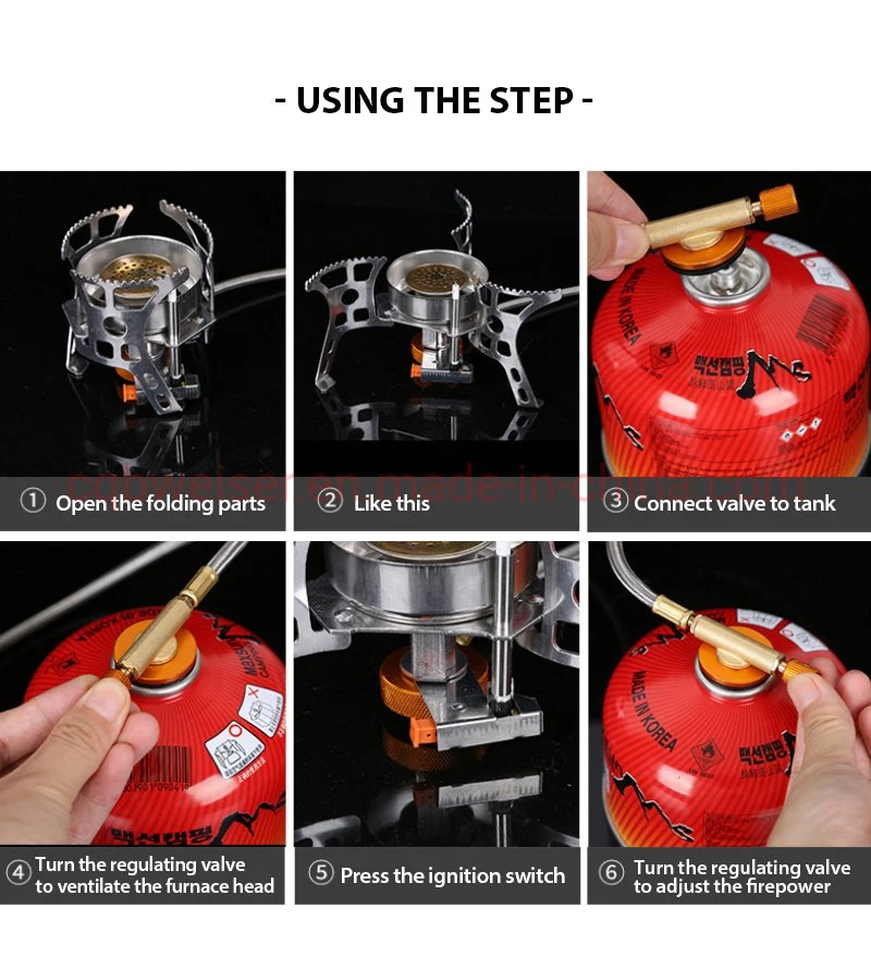 Portable Folding Lightweight Hiking Outdoor Camping Strong Firepower Gas Stove