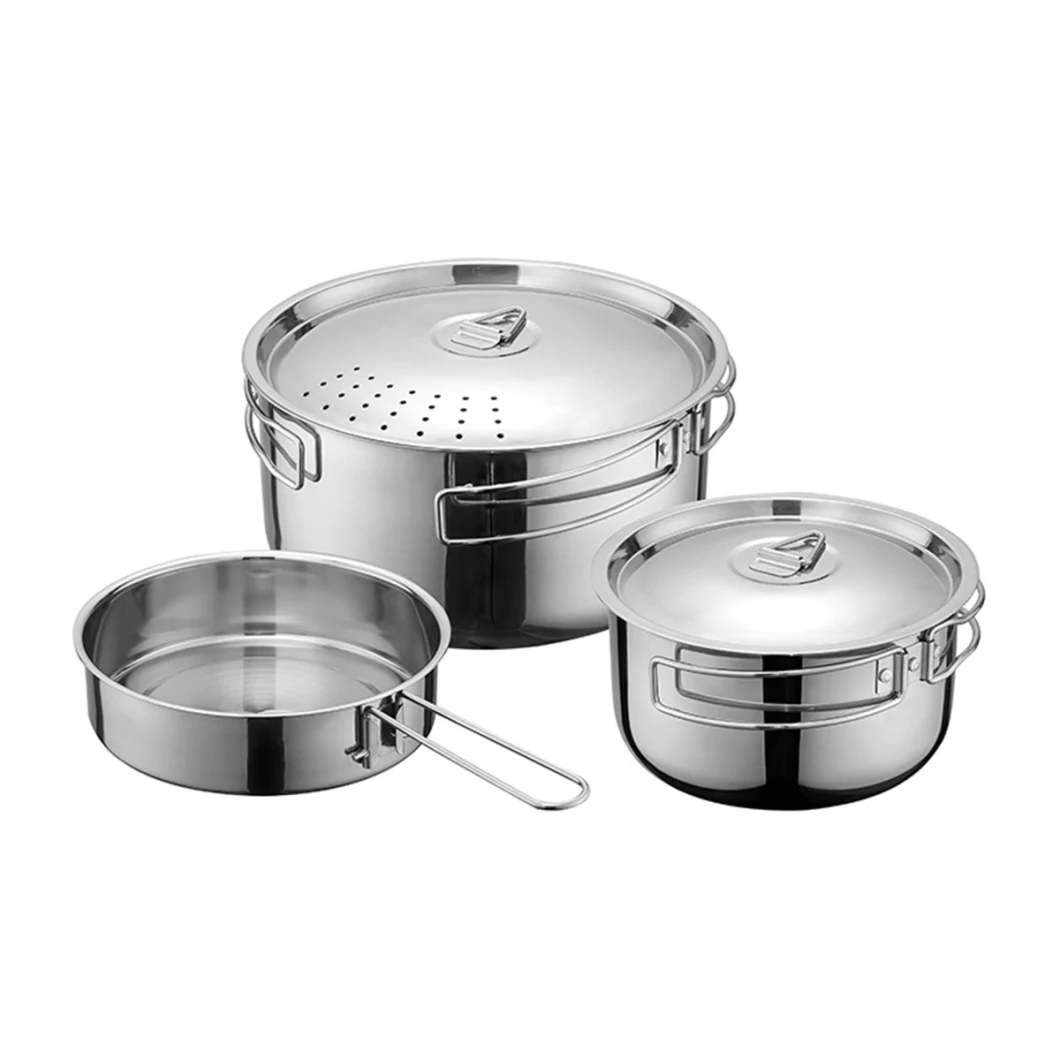 Portable Picnic Pot Pan Camping Cookware Set for Outdoor Hiking