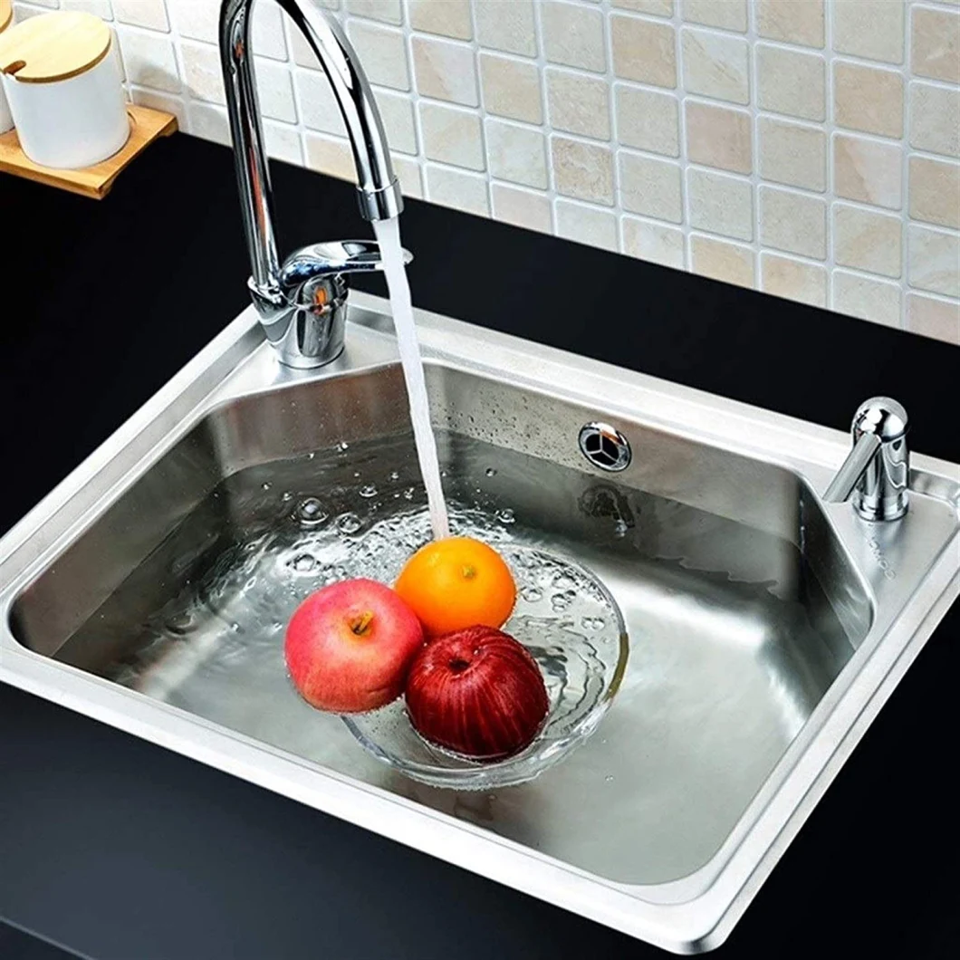 Aquacubic Kitchen Sink Stainless Steel Finished Brushed Single Bowl Sink Kitchen Above Counter or Undermount